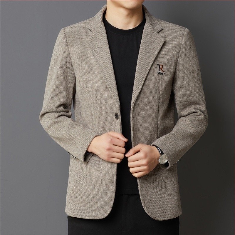 Costum bărbătesc de primăvară și toamnă, costum de afaceri casual pentru bărbați, la modă bărbătească, palton cu rever, costum en-gros