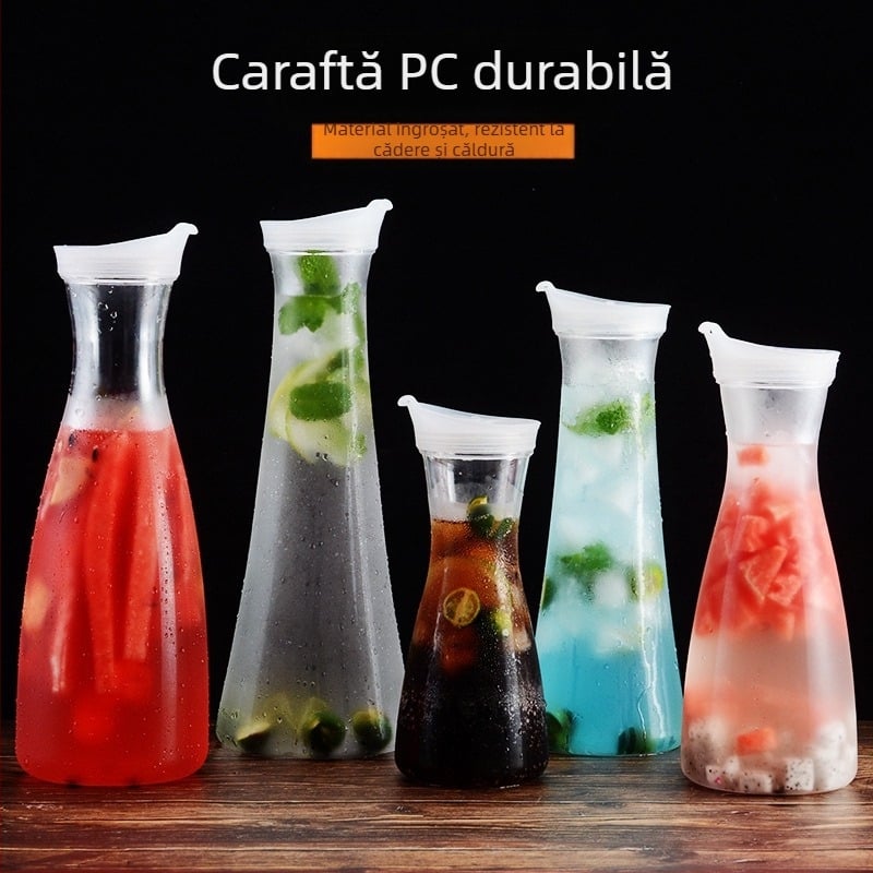 Sticlă de apă rece din plastic acrilic PC, sticlă de apă rece, pătrat, suc, băuturi, bar, fierbător, restaurant, oală cu lămâie