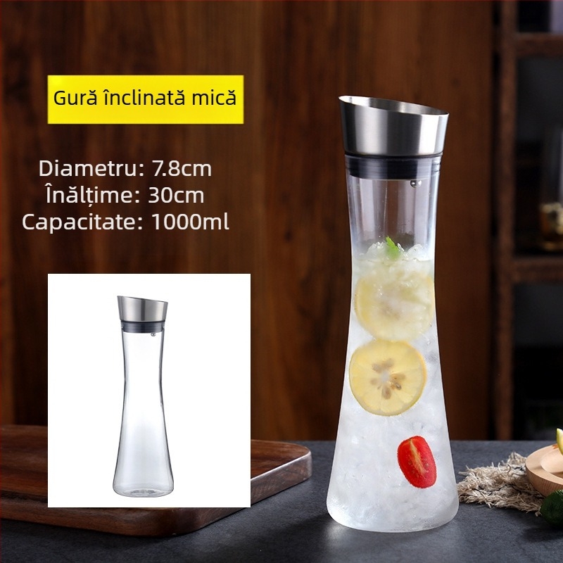 Sticlă de apă rece din plastic acrilic PC, sticlă de apă rece, pătrat, suc, băuturi, bar, fierbător, restaurant, oală cu lămâie