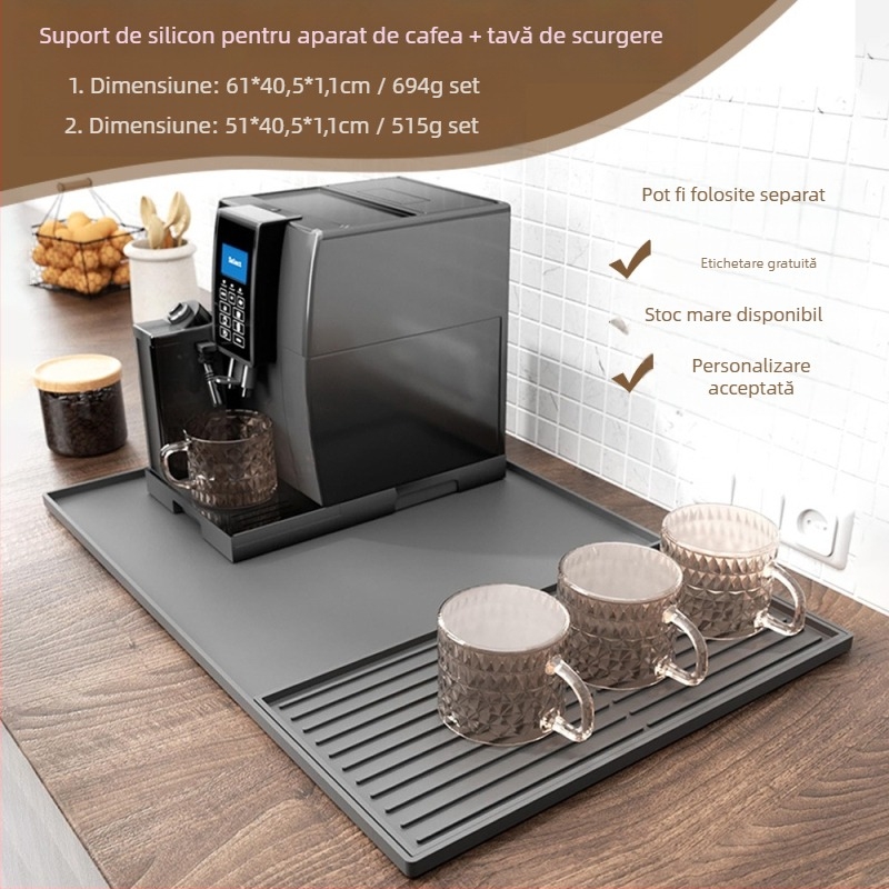 Transfrontalieră silicon mașină de cafea protecție covor pătrat bucătărie dublu strat tacâmuri simplu multifuncțional masă tavă detașabilă