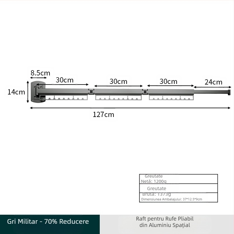 Raft de uscare pliabil invizibil, balcon, uscător de perete, plutitor de interior, tijă de uscare a hainelor, fereastră exterioară, fără perforații, uscare cu pilotă, artefact