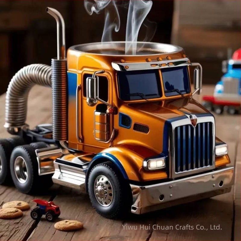 Ornamente auto pentru desktop, transfrontaliere, în stil european, lucrate manual, pentru camion, ceașcă de cafea, din rășină, artizanat, Advanced Sense Niche