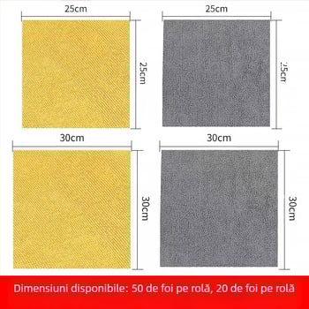 Lavetă de bucătărie de unică folosință, ruptă manual, umedă și uscată, cu dublă utilizare, lavetă leneșă, îngroșată și lavabilă