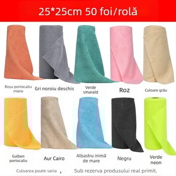 Lavetă de bucătărie de unică folosință, ruptă manual, umedă și uscată, cu dublă utilizare, lavetă leneșă, îngroșată și lavabilă