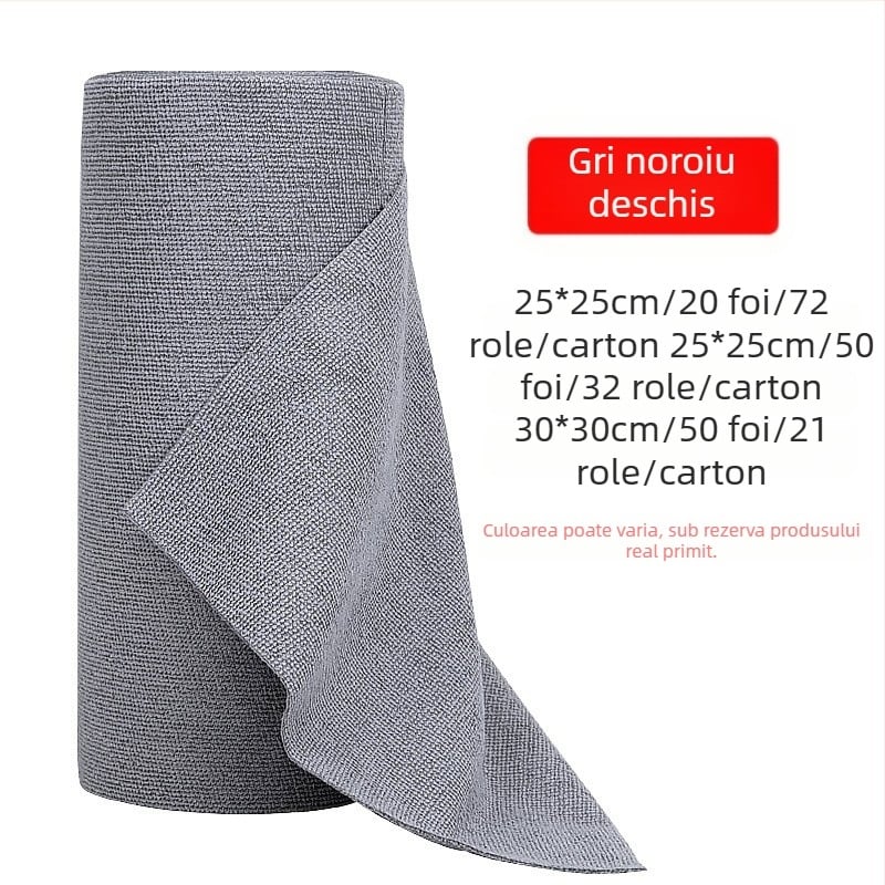 Lavetă de bucătărie de unică folosință, ruptă manual, umedă și uscată, cu dublă utilizare, lavetă leneșă, îngroșată și lavabilă