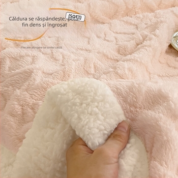 Pătură de canapea, pătură mică din catifea coral, șal de birou, pătură de somn, pătură de iarnă îngroșată cu aer condiționat pentru pat