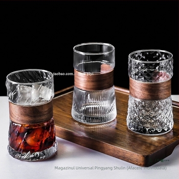 Ceașcă de cafea cu urechi suspendate, ceașcă de latte american cu gheață, ceașcă de apă din sticlă transparentă de uz casnic, ceașcă de ceai anti-opărire, aspect bun