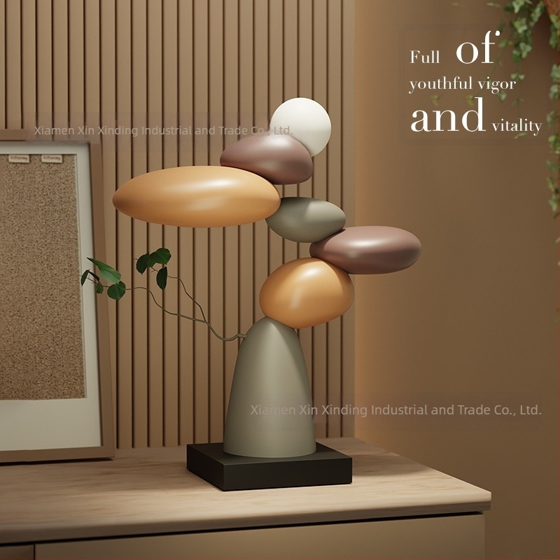 [Lemon Home] Dulap TV pentru sufragerie, ornamente mari, lumină, lux, timp pentru alergare, artă avansată