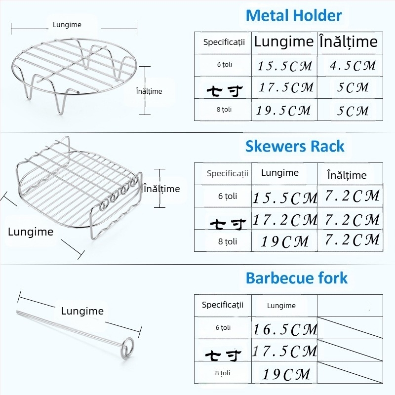 Friteuză cu aer Ninja Af180, mâner auxiliar cu 9 piese, coș de pizza, grătar de pizza, friteuză cu aer Af300
