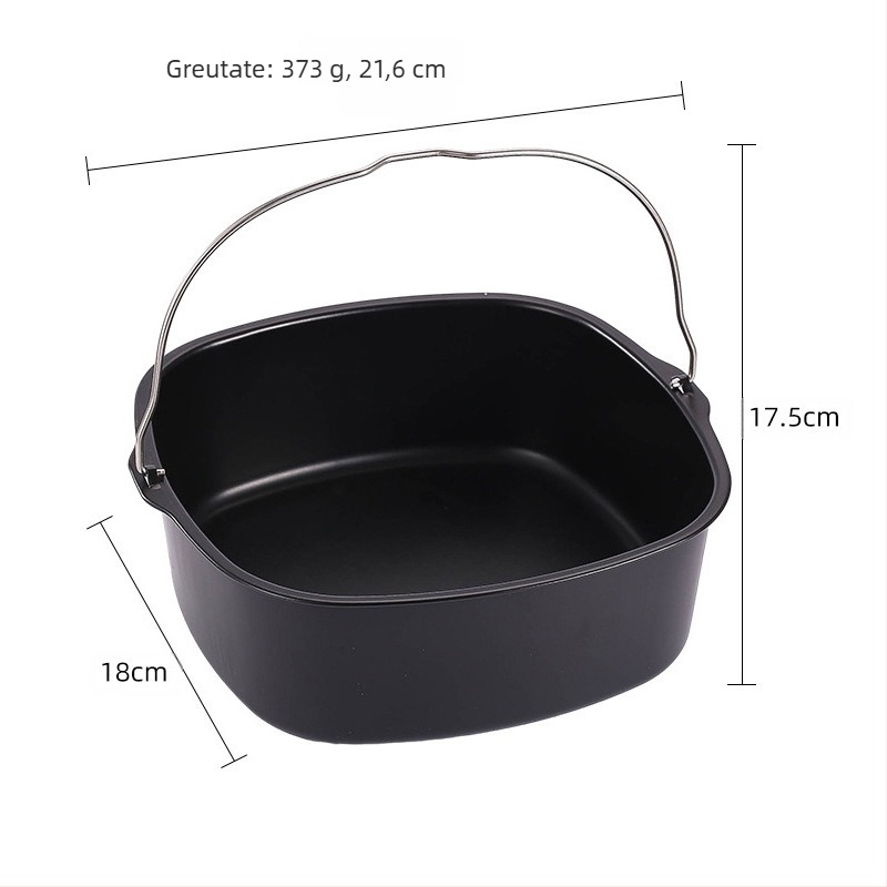 Friteuză cu aer Ninja Af180, mâner auxiliar cu 9 piese, coș de pizza, grătar de pizza, friteuză cu aer Af300