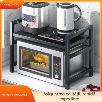 Managerul magazinului de suporturi de bucătărie recomandă un suport retractabil îngroșat pentru masă de bucătărie, un suport pentru aragaz, orez, fierbător, cuptor cu microunde