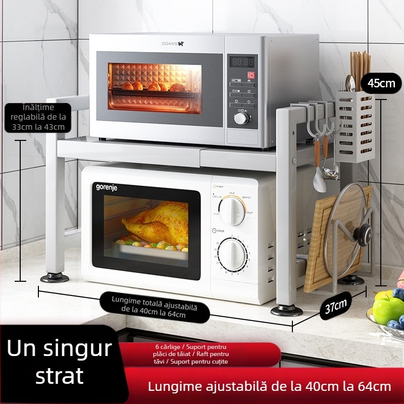 Managerul magazinului de suporturi de bucătărie recomandă un suport retractabil îngroșat pentru masă de bucătărie, un suport pentru aragaz, orez, fierbător, cuptor cu microunde