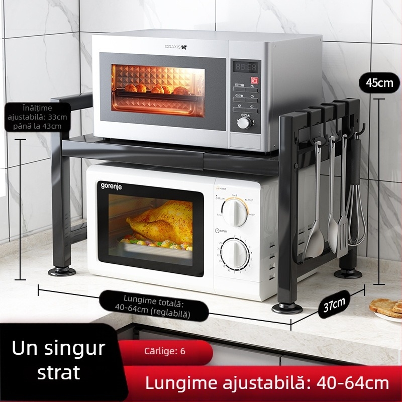 Managerul magazinului de suporturi de bucătărie recomandă un suport retractabil îngroșat pentru masă de bucătărie, un suport pentru aragaz, orez, fierbător, cuptor cu microunde