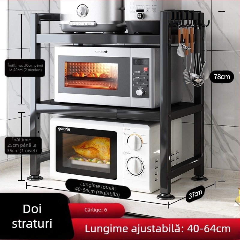 Managerul magazinului de suporturi de bucătărie recomandă un suport retractabil îngroșat pentru masă de bucătărie, un suport pentru aragaz, orez, fierbător, cuptor cu microunde