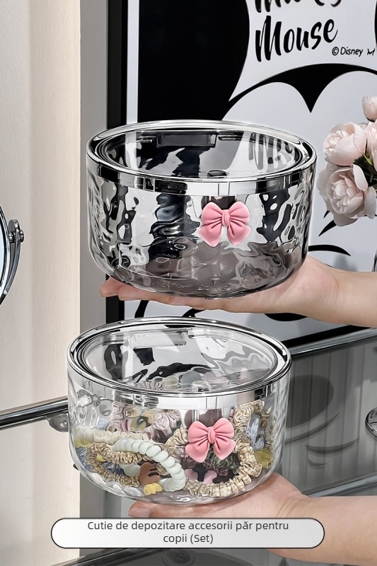 Cutie de depozitare pentru accesorii de păr pentru copii, Agrafe de păr, Bentițe de păr, Bentițe de păr, Cutii de bijuterii pentru fete, Bentițe de cauciuc pentru fete, Bentițe de păr, Agrafe de păr, Agrafe de păr