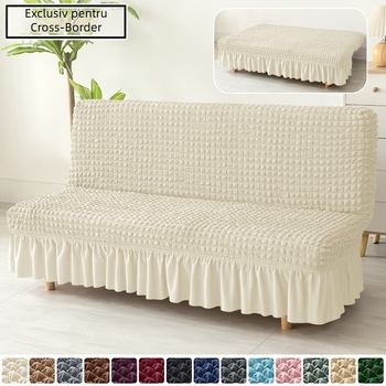 Husă de canapea extensibilă elastică all-inclusive transfrontalieră Amazon, husă de canapea fără brațe, husă de praf cu grilă cu bule