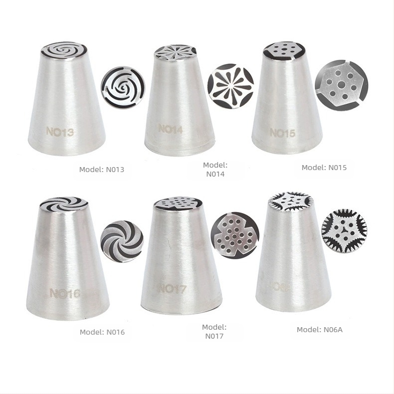 Set complet de duze de decorare rusești, din oțel inoxidabil 304, dintr-o singură bucată, pentru decorarea cremei, duză de copt, instrument de copt
