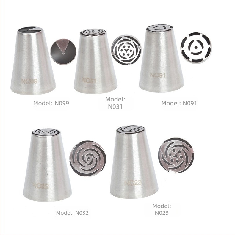 Set complet de duze de decorare rusești, din oțel inoxidabil 304, dintr-o singură bucată, pentru decorarea cremei, duză de copt, instrument de copt