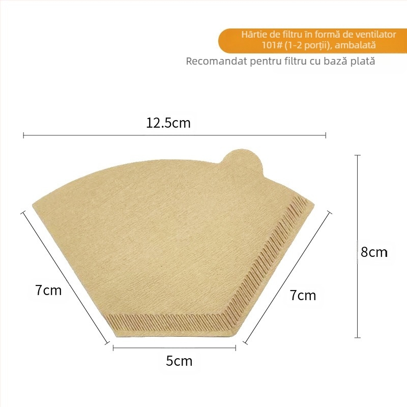 Hârtie de filtru de cafea, în formă de evantai, tip picurare, cafea preparată manual, agățat, filtru de hârtie pentru urechi, ceașcă de filtru de cafea de unică folosință, hârtie de filtru V60