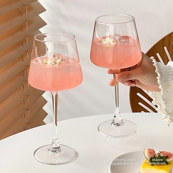 Pahar de sticlă retro în stil Ins, pahar de cocktail, pahar Martini, pahar de vin cu fructe, pahar special, pahar de vin