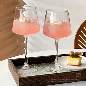 Pahar de sticlă retro în stil Ins, pahar de cocktail, pahar Martini, pahar de vin cu fructe, pahar special, pahar de vin