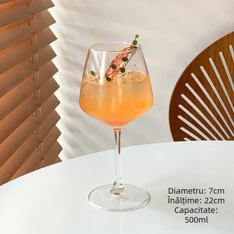 Pahar de sticlă retro în stil Ins, pahar de cocktail, pahar Martini, pahar de vin cu fructe, pahar special, pahar de vin