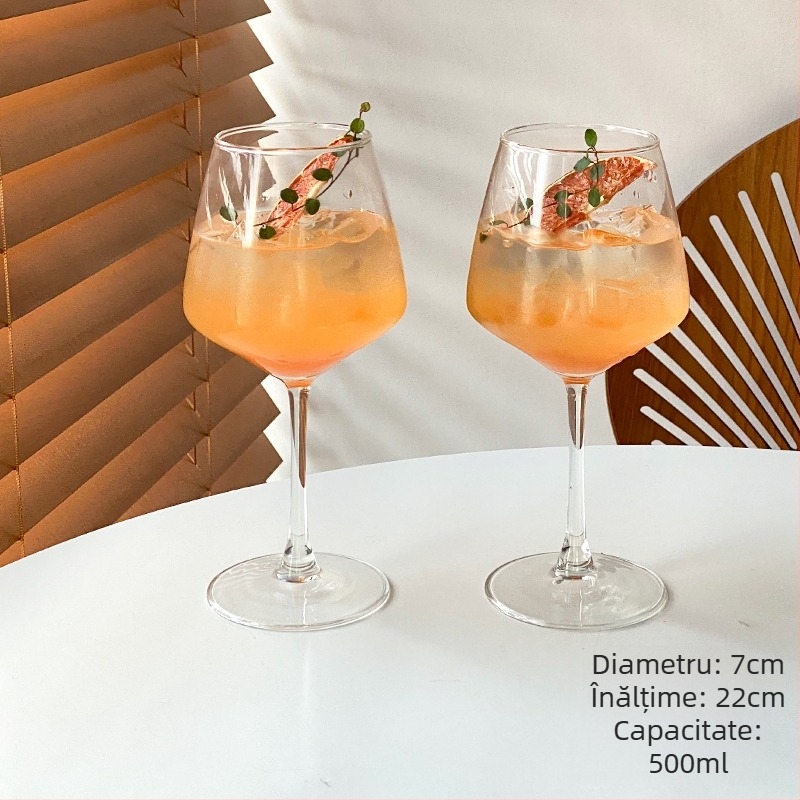 Pahar de sticlă retro în stil Ins, pahar de cocktail, pahar Martini, pahar de vin cu fructe, pahar special, pahar de vin