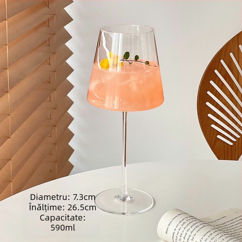 Pahar de sticlă retro în stil Ins, pahar de cocktail, pahar Martini, pahar de vin cu fructe, pahar special, pahar de vin