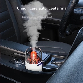 Nou simulare vulcan umidificator colorat aromă difuzor USB reîncărcabilă desktop auto tămâie reaprovizionare atmosferă lumină de noapte