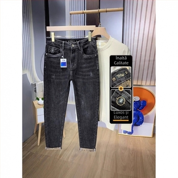 Blugi de primăvară și toamnă noi în stil coreean pentru bărbați, brand la modă, retro, slim fit, furnicături, pantaloni pentru bărbați, stretch, casual, lungi, pentru bărbați