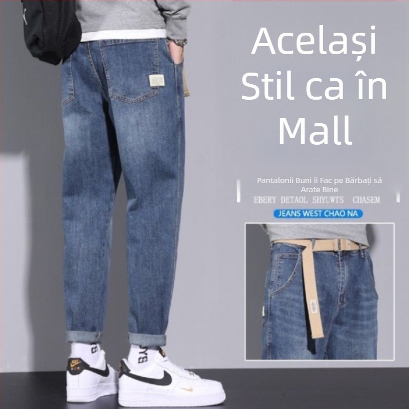 Blugi de primăvară și toamnă noi în stil coreean pentru bărbați, brand la modă, retro, slim fit, furnicături, pantaloni pentru bărbați, stretch, casual, lungi, pentru bărbați