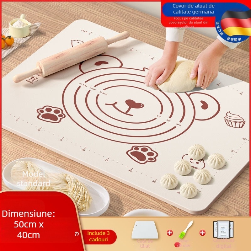Panou de silicon de calitate alimentară, covor îngroșat, frământare, covor mare pentru aluat, tocator, en-gros, covor antiderapant pentru copt