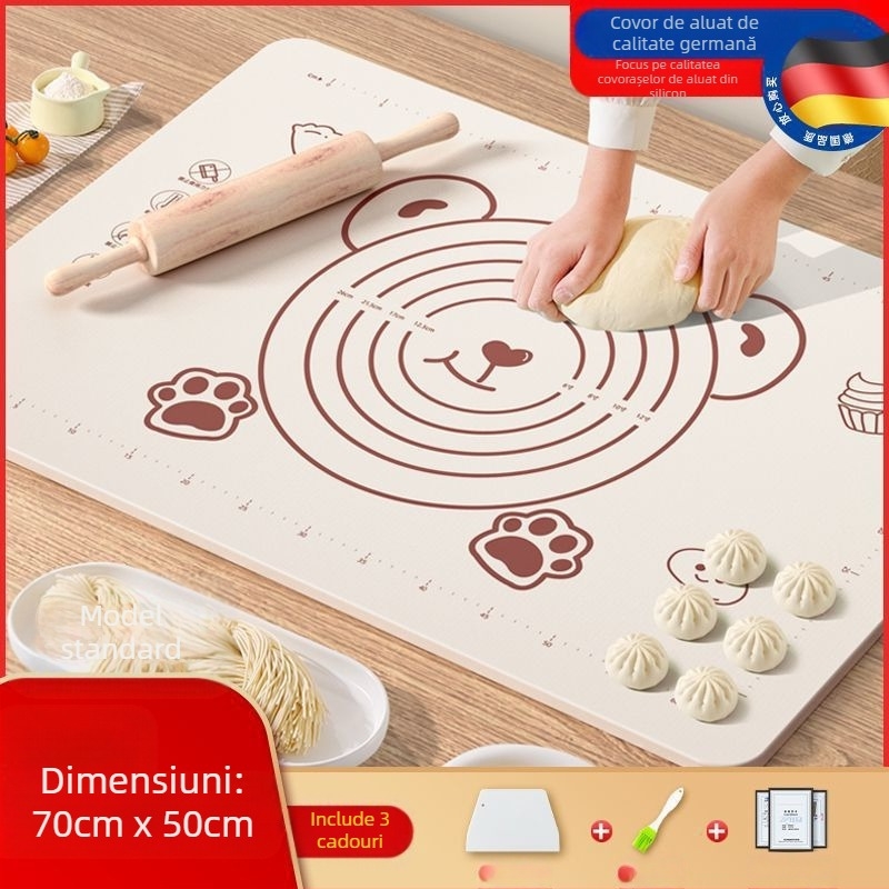 Panou de silicon de calitate alimentară, covor îngroșat, frământare, covor mare pentru aluat, tocator, en-gros, covor antiderapant pentru copt