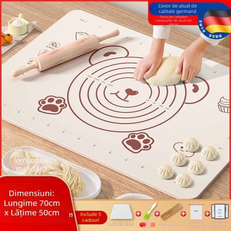 Panou de silicon de calitate alimentară, covor îngroșat, frământare, covor mare pentru aluat, tocator, en-gros, covor antiderapant pentru copt