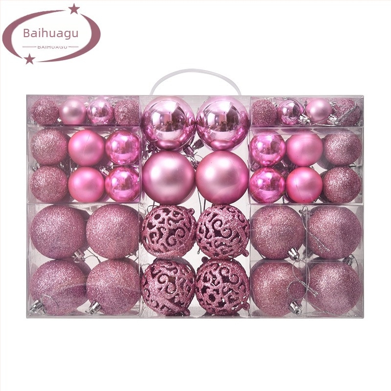 Globuri de Crăciun coapte, 100 buc, ornamente de Crăciun, 6 stiluri, 6 culori, bile din plastic, producător de cadouri de Crăciun, cutie orb