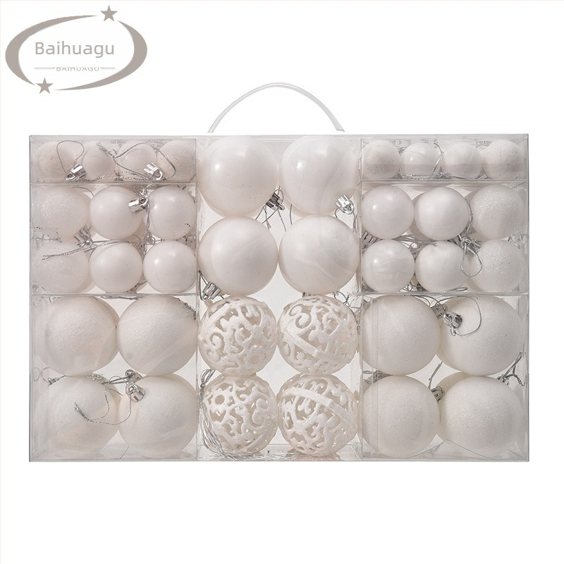 Globuri de Crăciun coapte, 100 buc, ornamente de Crăciun, 6 stiluri, 6 culori, bile din plastic, producător de cadouri de Crăciun, cutie orb