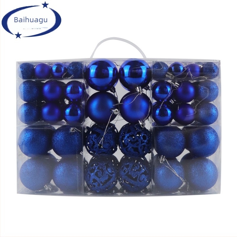 Globuri de Crăciun coapte, 100 buc, ornamente de Crăciun, 6 stiluri, 6 culori, bile din plastic, producător de cadouri de Crăciun, cutie orb