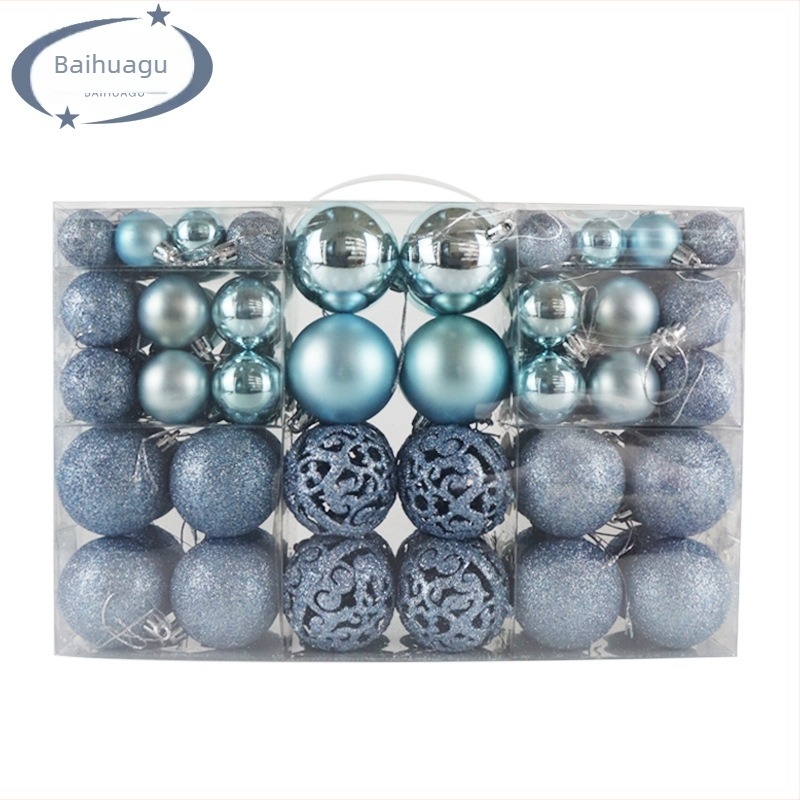 Globuri de Crăciun coapte, 100 buc, ornamente de Crăciun, 6 stiluri, 6 culori, bile din plastic, producător de cadouri de Crăciun, cutie orb