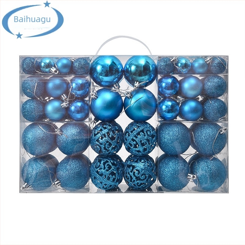 Globuri de Crăciun coapte, 100 buc, ornamente de Crăciun, 6 stiluri, 6 culori, bile din plastic, producător de cadouri de Crăciun, cutie orb