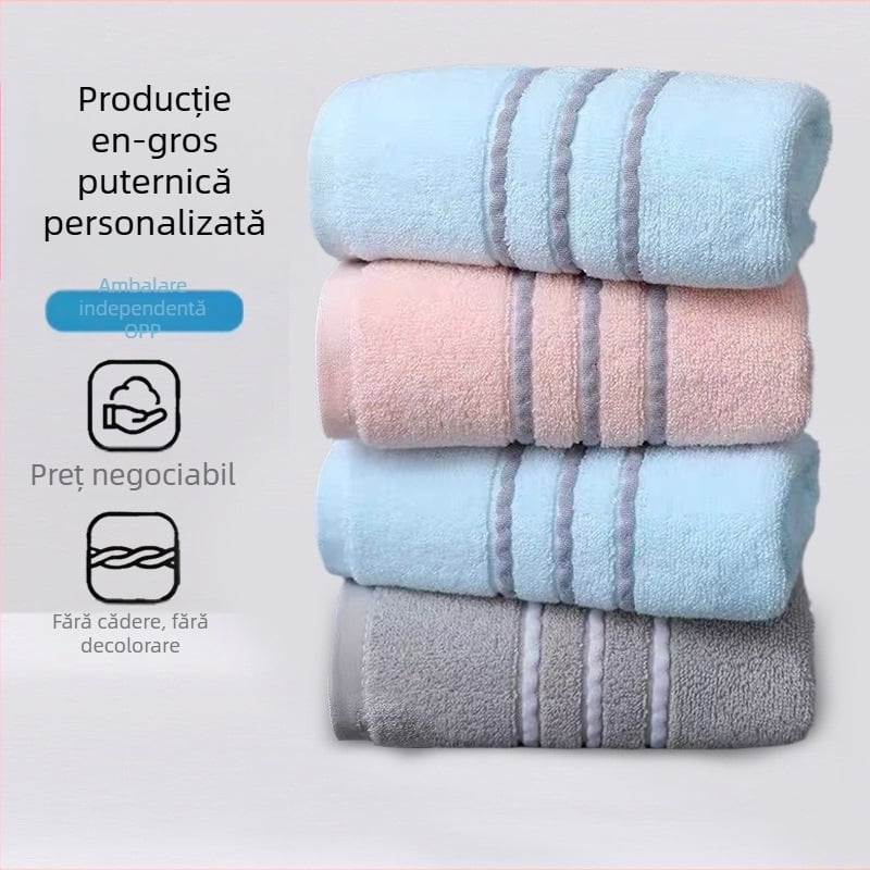 Prosop Gaoyang din bumbac pur pentru uz casnic, prosop individual pentru cupluri, prosop în trei culori, moale și absorbant, prosop integral din bumbac pentru baie