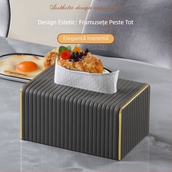 Cutie de șervețele din piele, rezistentă la praf, pentru sufragerie, de lux, nordică, en-gros, cutie de hârtie, hotel, comercială, ornamente simple, en-gros