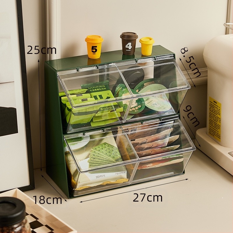 Fabrică capsule cafea depozitare desktop birou ceai cameră bar cutie de afișare gustări urechi-agățat pliculeț de ceai raft de depozitare