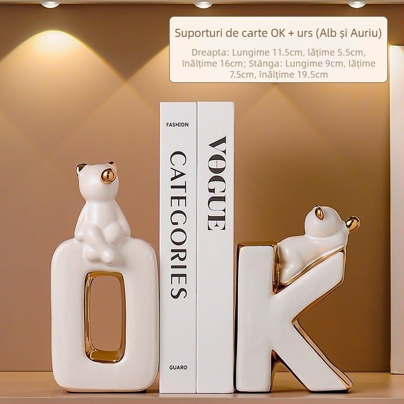Ornamente ușoare de lux, suporturi de cărți moderne și elegante, ornamente cu personaje, decorațiuni pentru sufragerie, televizor, dulap de vinuri, decorațiuni pentru birou și birou