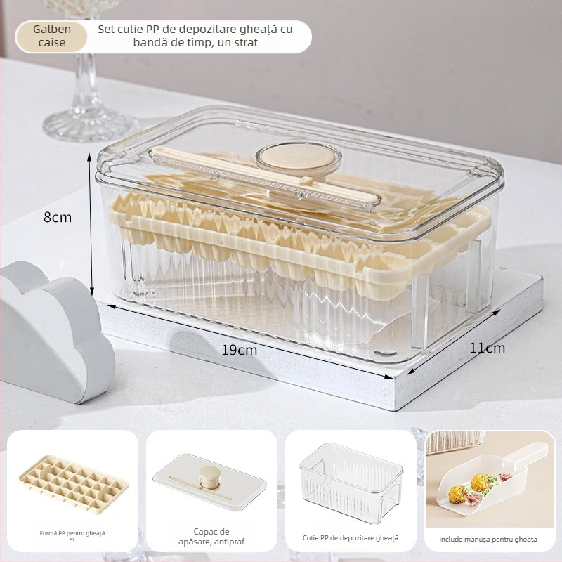 Frigider de uz casnic de tip presă cu capac Ice Cube Ice Table Ușor de demontat Silicon Ice Maker Mold Ice Ball Ice Cube Frozen Ice Maker Mold