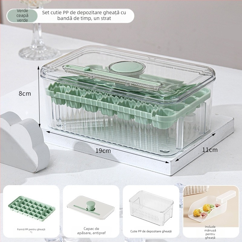 Frigider de uz casnic de tip presă cu capac Ice Cube Ice Table Ușor de demontat Silicon Ice Maker Mold Ice Ball Ice Cube Frozen Ice Maker Mold