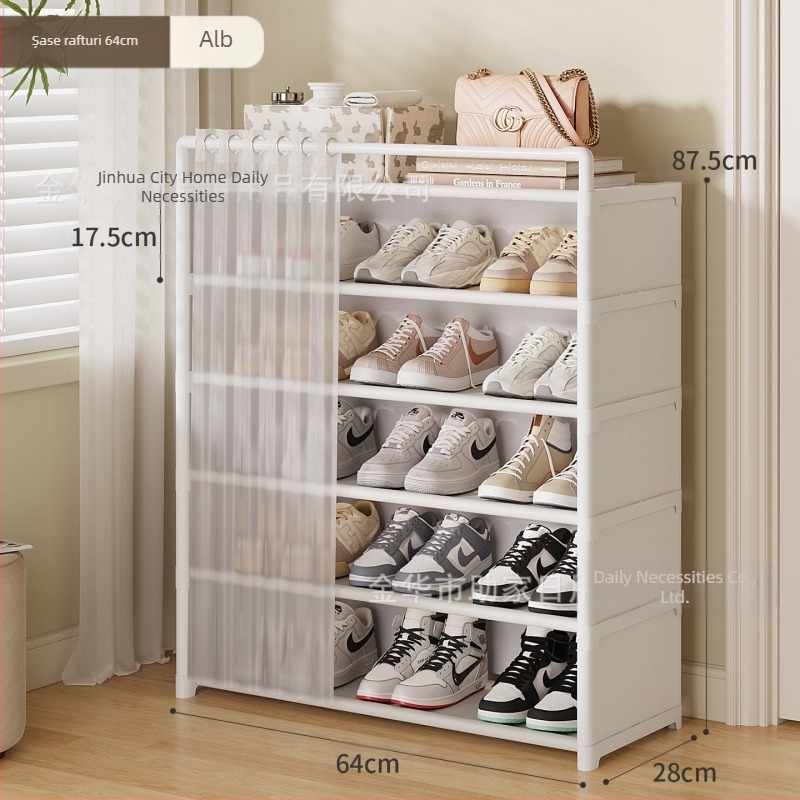 Suport pentru pantofi pentru intrarea în casă, dulap de depozitare a pantofilor cu mai multe straturi și sertare, dulap simplu pentru pantofi pentru locuințe de închiriat, nu ocupă spațiu