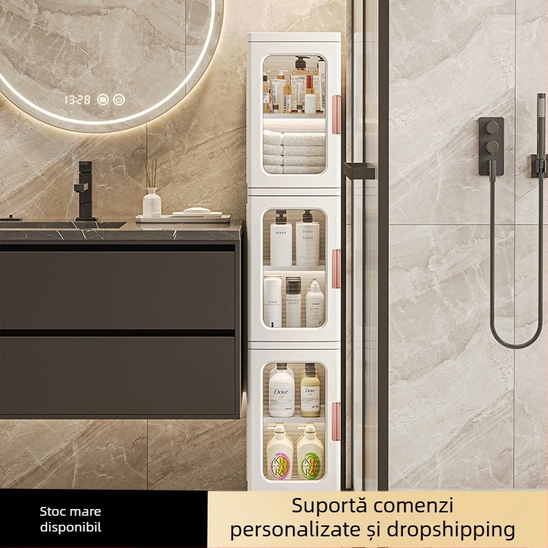 Dulap de depozitare pentru living, dulap pliabil pentru jucării, fără instalare, pentru copii, dulap de depozitare pentru gustări, dulap de depozitare din plastic