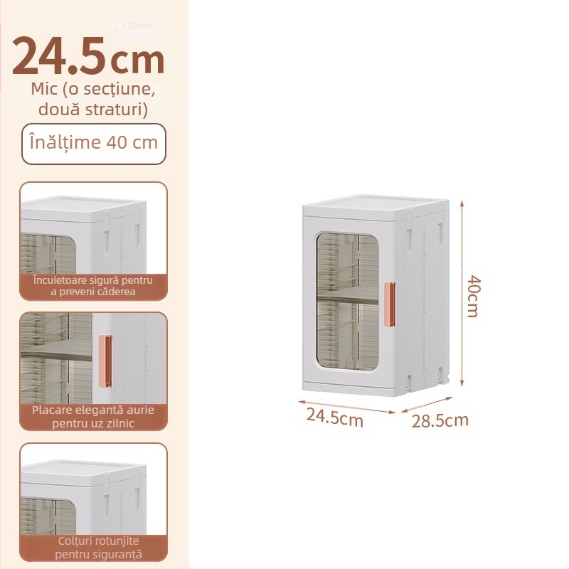 Dulap de depozitare pentru living, dulap pliabil pentru jucării, fără instalare, pentru copii, dulap de depozitare pentru gustări, dulap de depozitare din plastic