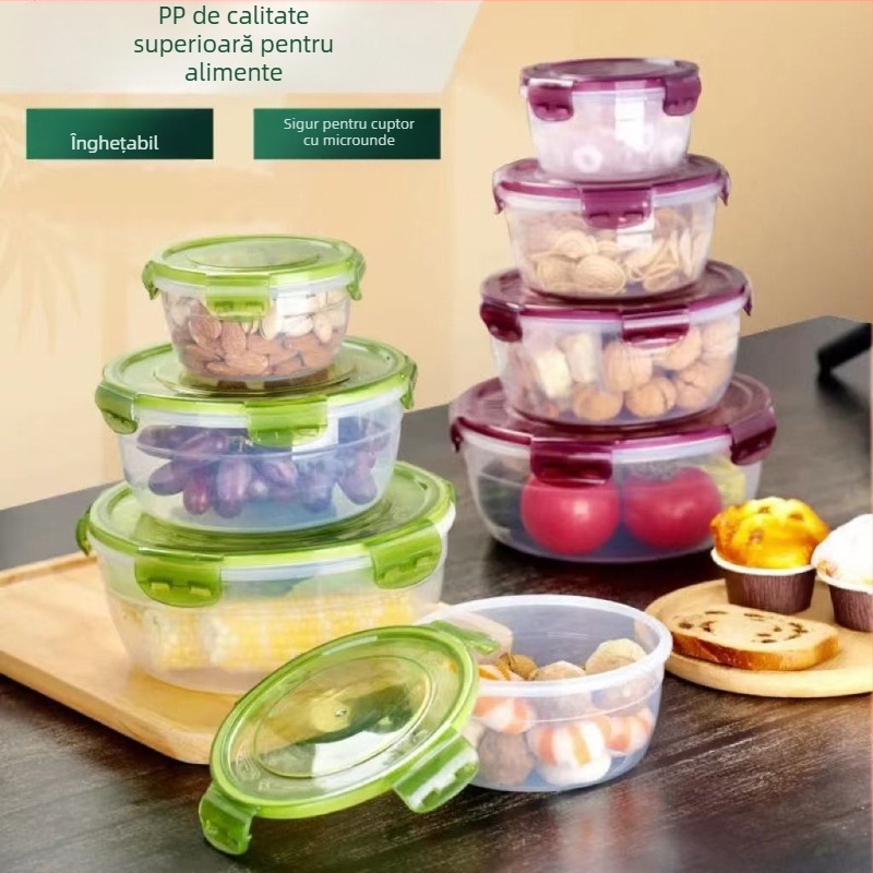Set de sertare din plastic îngroșat transfrontalier, cutie sigilată de mare capacitate, pentru bucătărie, pentru cuptorul cu microunde