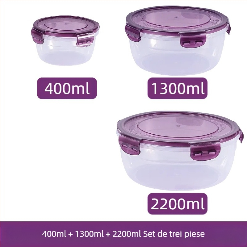 Set de sertare din plastic îngroșat transfrontalier, cutie sigilată de mare capacitate, pentru bucătărie, pentru cuptorul cu microunde